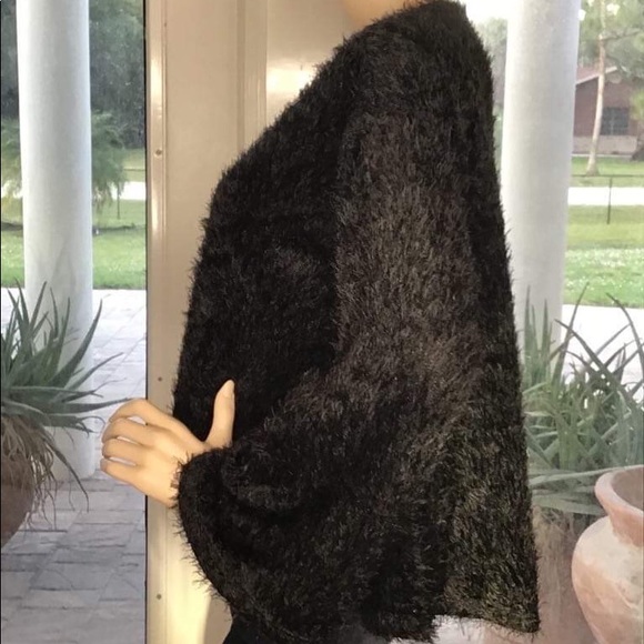 Black Faux Fur Cardigan - Picture 9 of 10